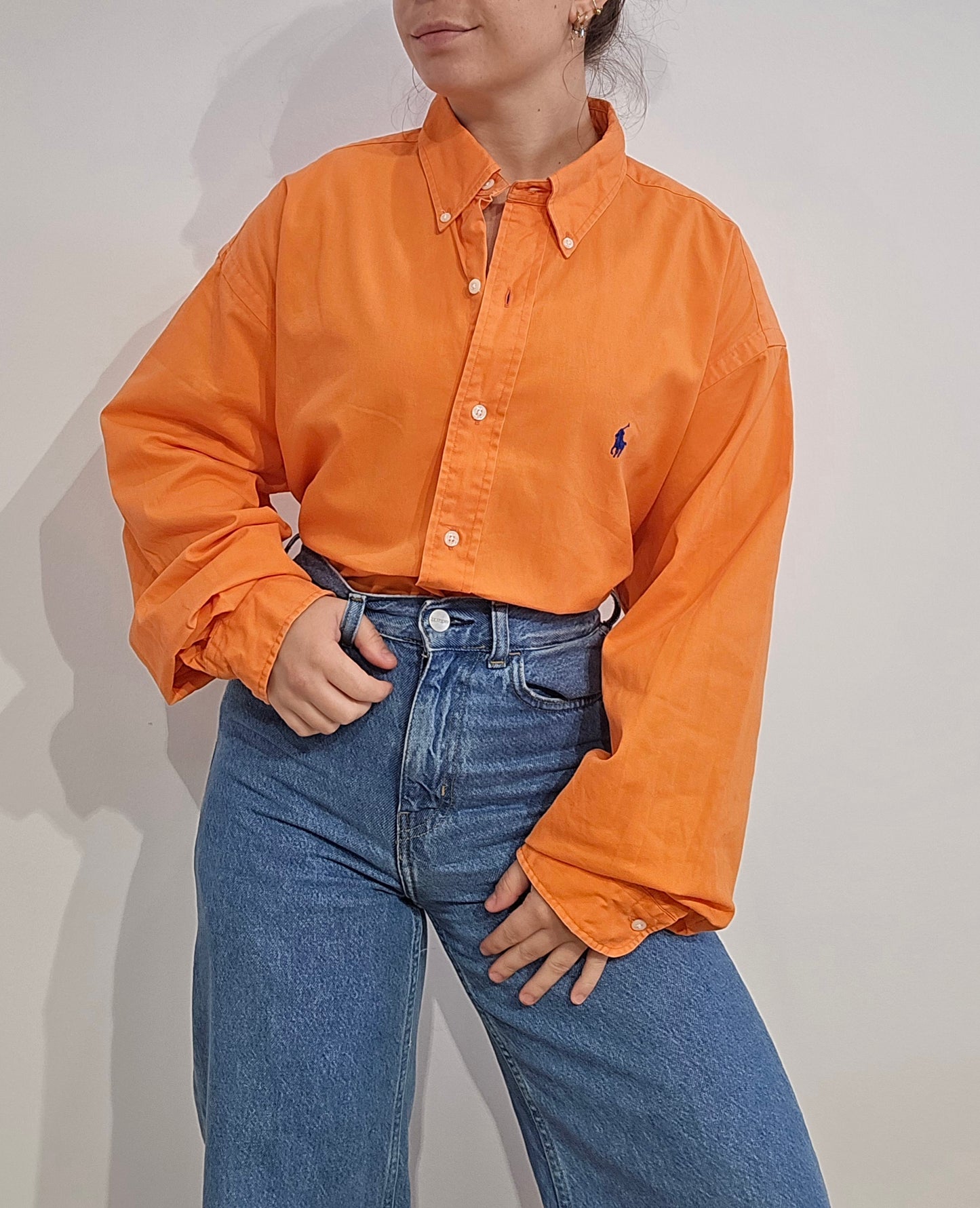 Chemise Blaire en coton orange - XL