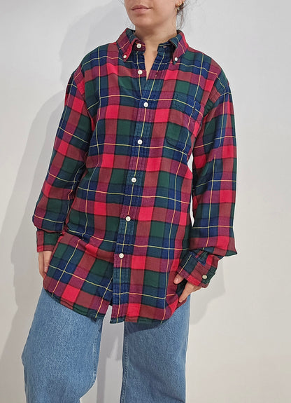Chemise Custom fit à carreaux rouge - L