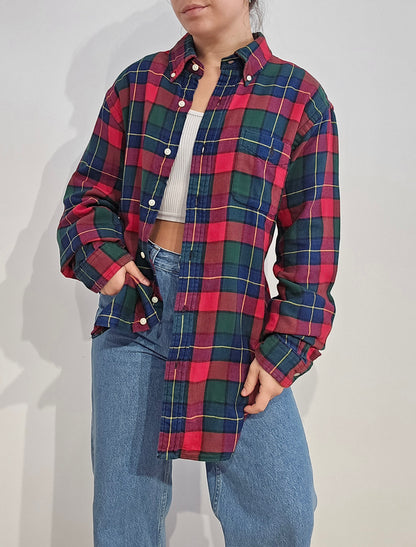 Chemise Custom fit à carreaux rouge - L