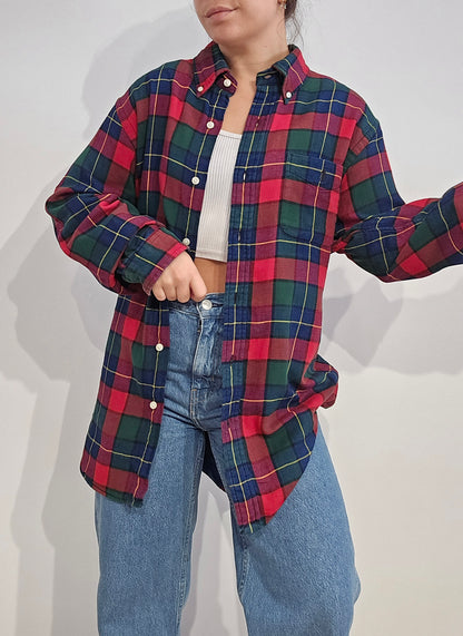 Chemise Custom fit à carreaux rouge - L