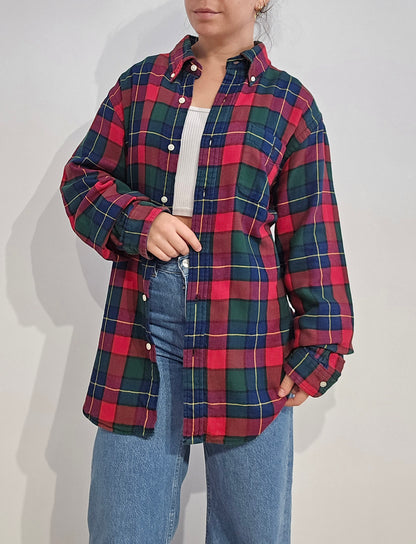 Chemise Custom fit à carreaux rouge - L