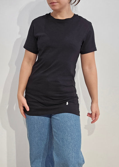 Tee-shirt silm fit en coton noir - S