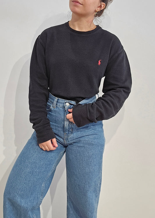 Pull léger en coton noir - M/L