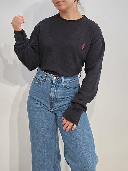 Pull léger en coton noir - M/L