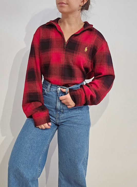 Pull camionneur à carreaux rouge - M/L