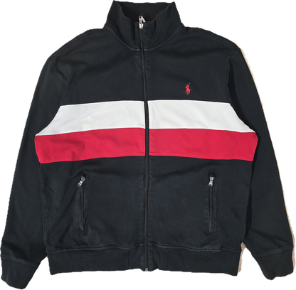 Veste en coton noir et rouge - L