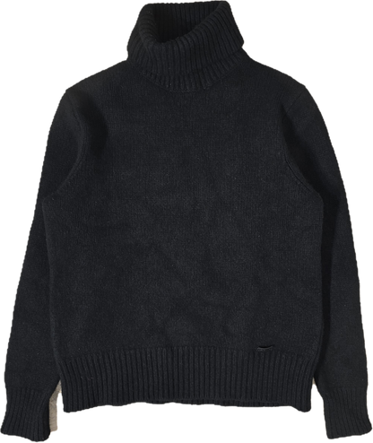 Pull col roulé en laine noir - XS/S