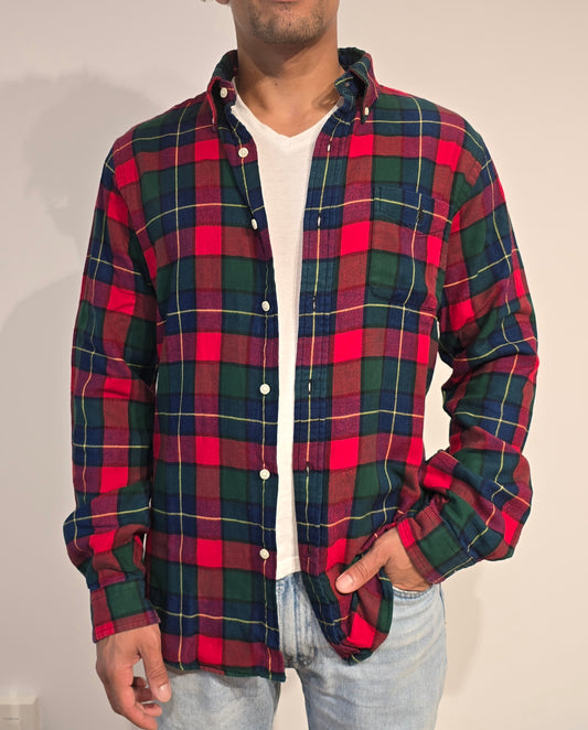 Chemise Custom fit à carreaux rouge - L
