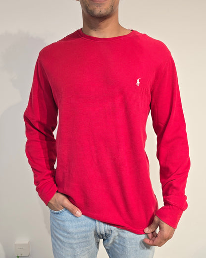 Pull léger en coton rouge - L