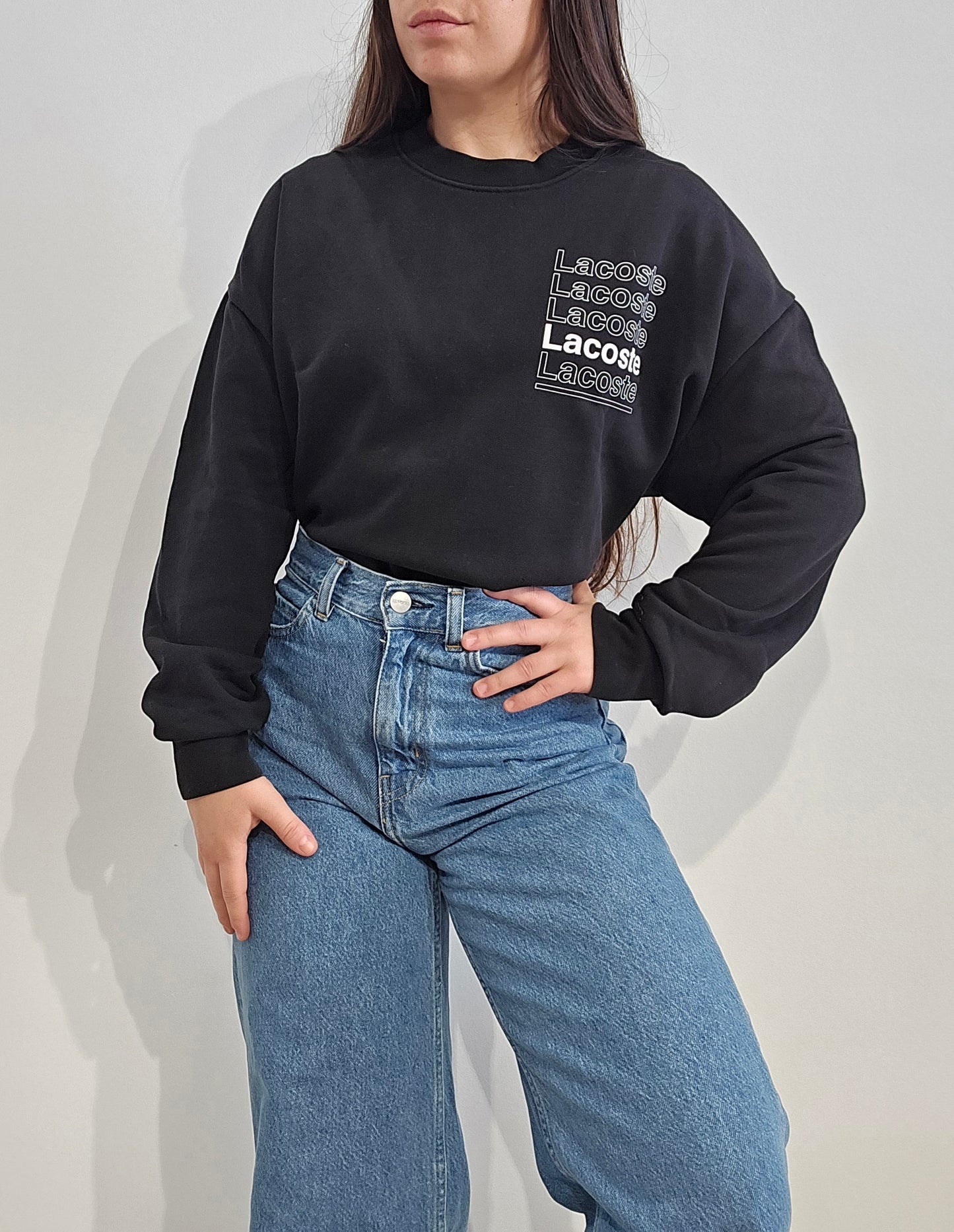 Pull col rond noir collection Live ! - M/L