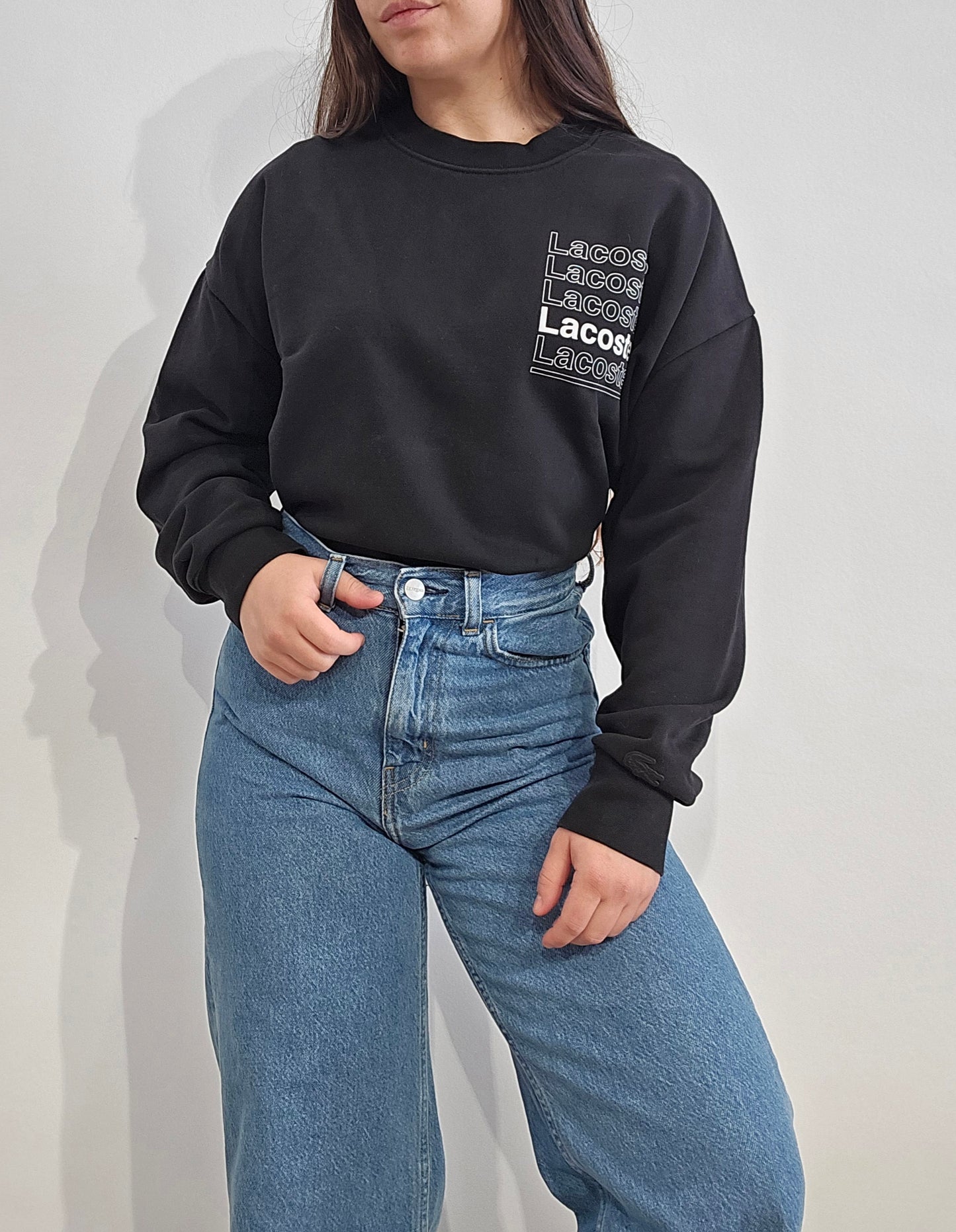 Pull col rond noir collection Live ! - M/L