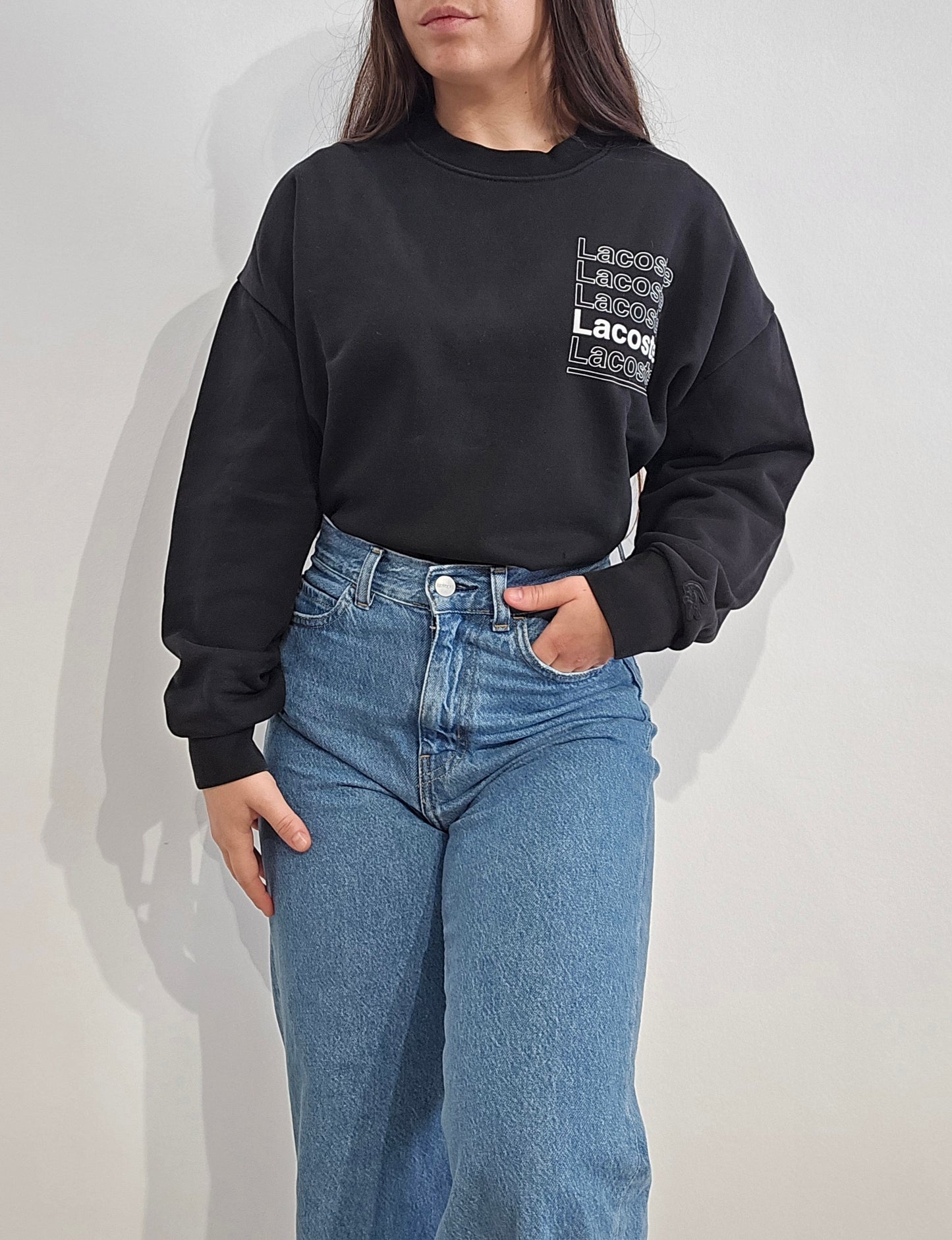 Pull col rond noir collection Live ! - M/L