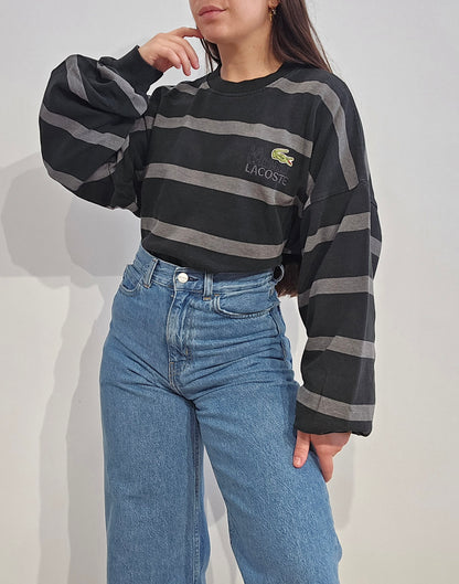 Sweat à rayures collection "La chemise Lacoste" - XL