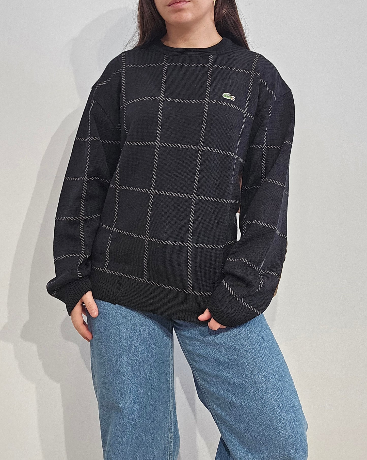 Pull noir à motifs des années 90'- M