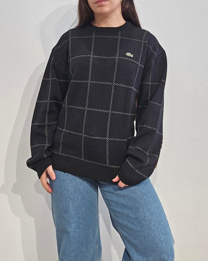 Pull noir à motifs des années 90'- M