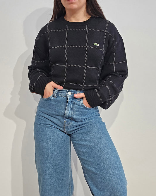 Pull noir à motifs des années 90'- M