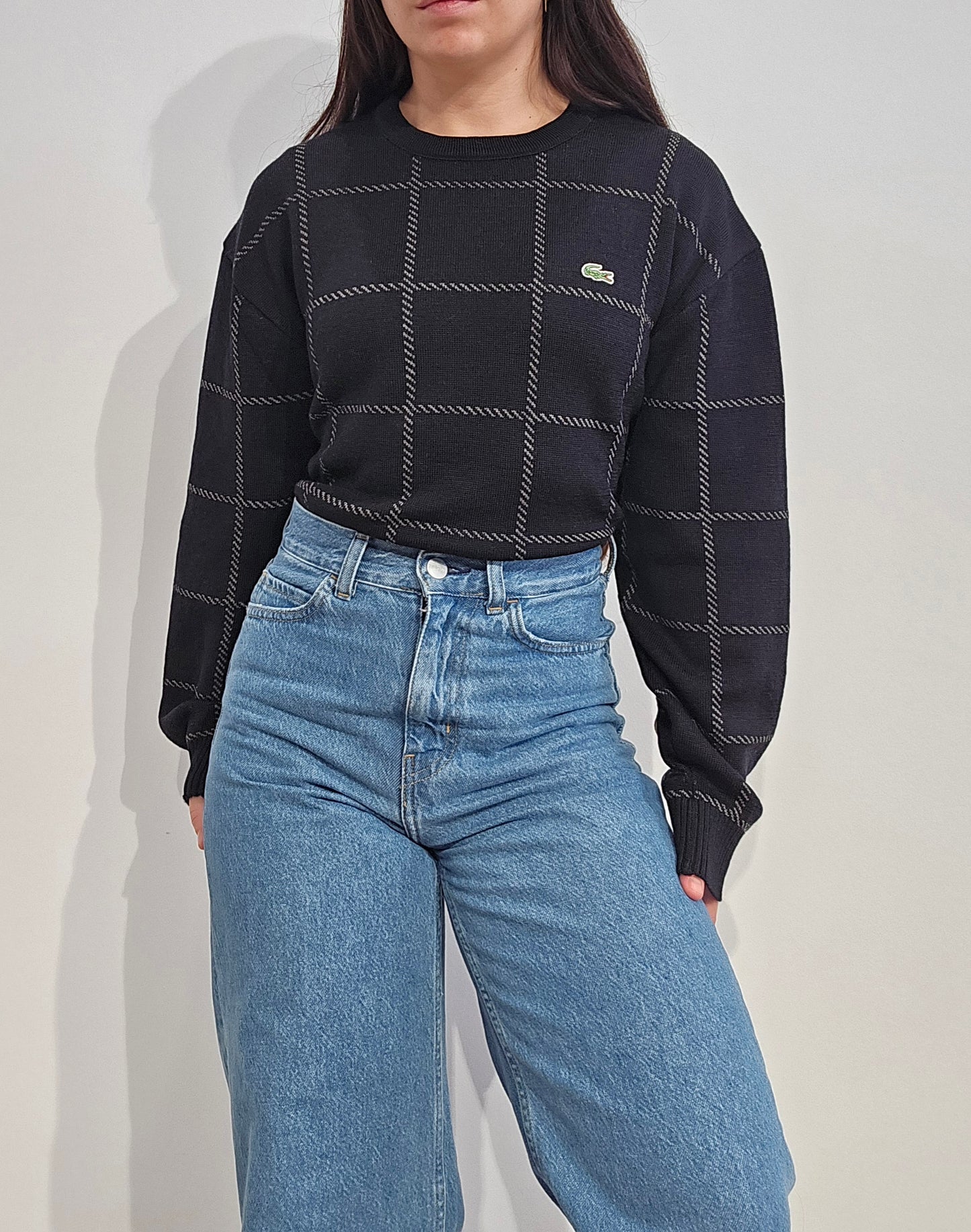 Pull noir à motifs des années 90'- M