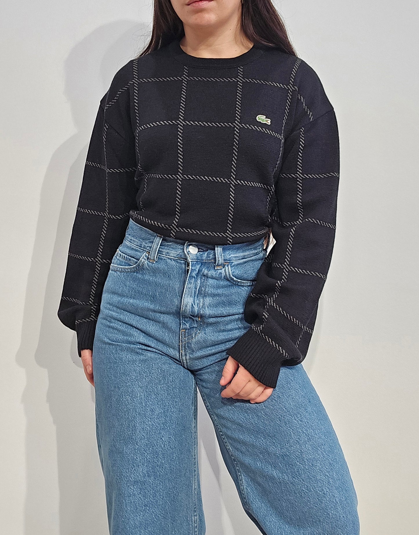 Pull noir à motifs des années 90'- M