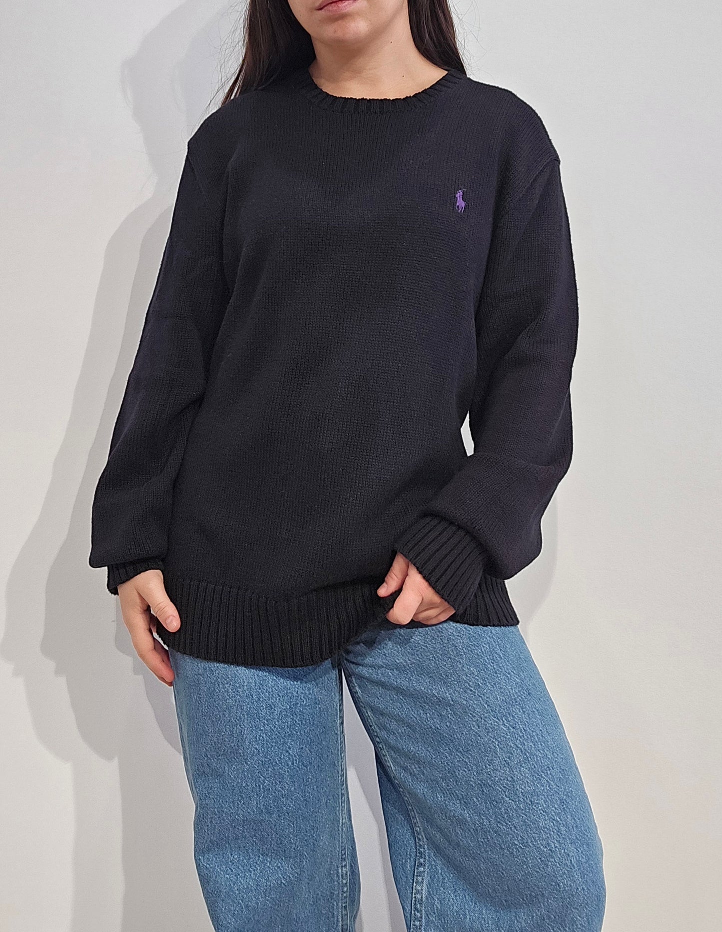Pull en maille noir - L/XL