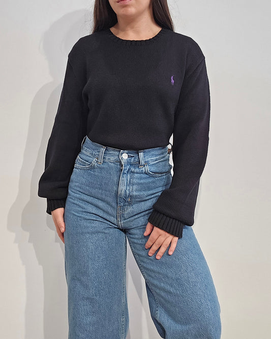 Pull en maille noir - L/XL