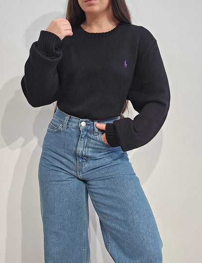 Pull en maille noir - L/XL
