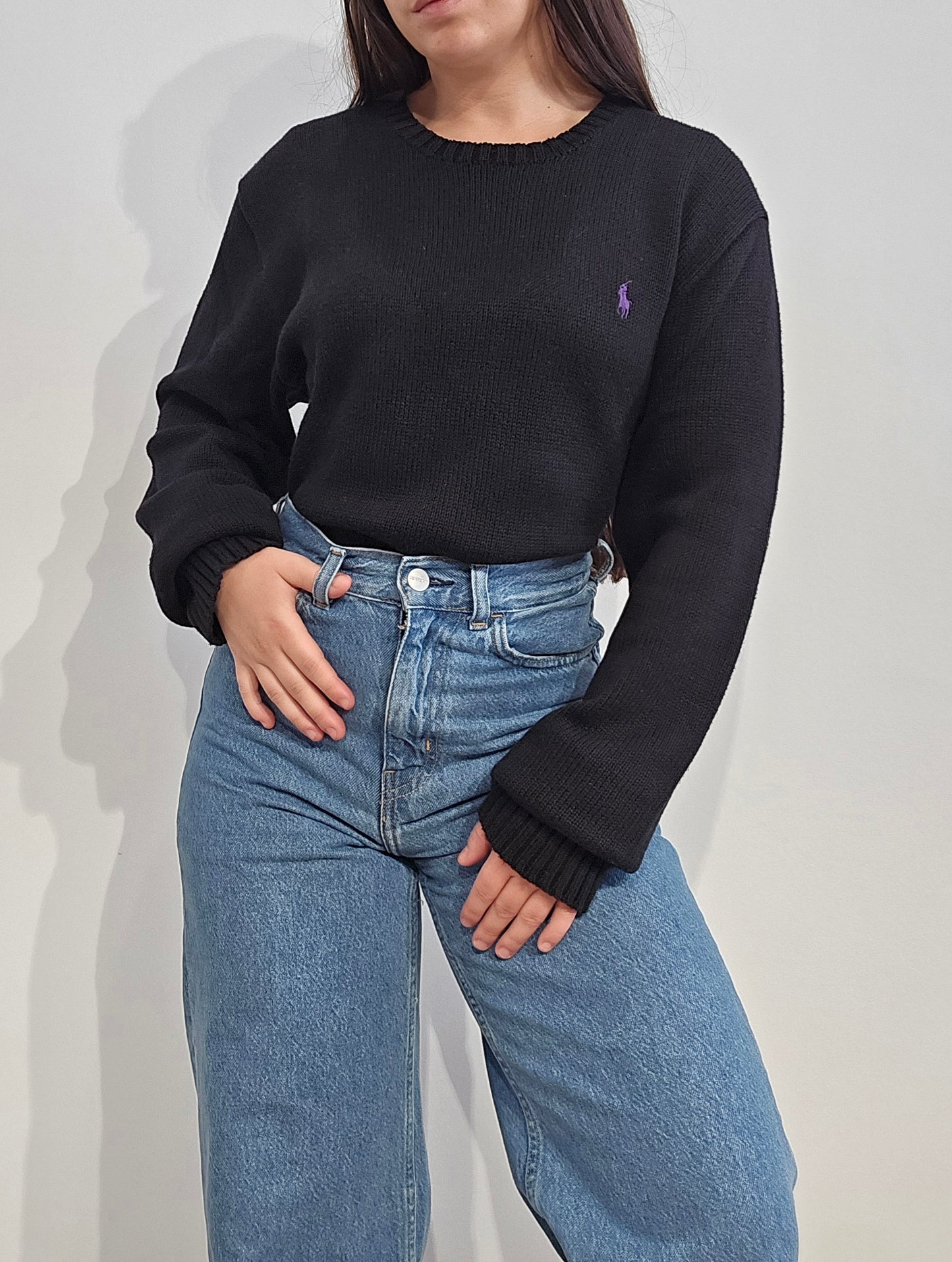 Pull en maille noir - L/XL