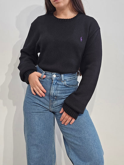 Pull en maille noir - L/XL
