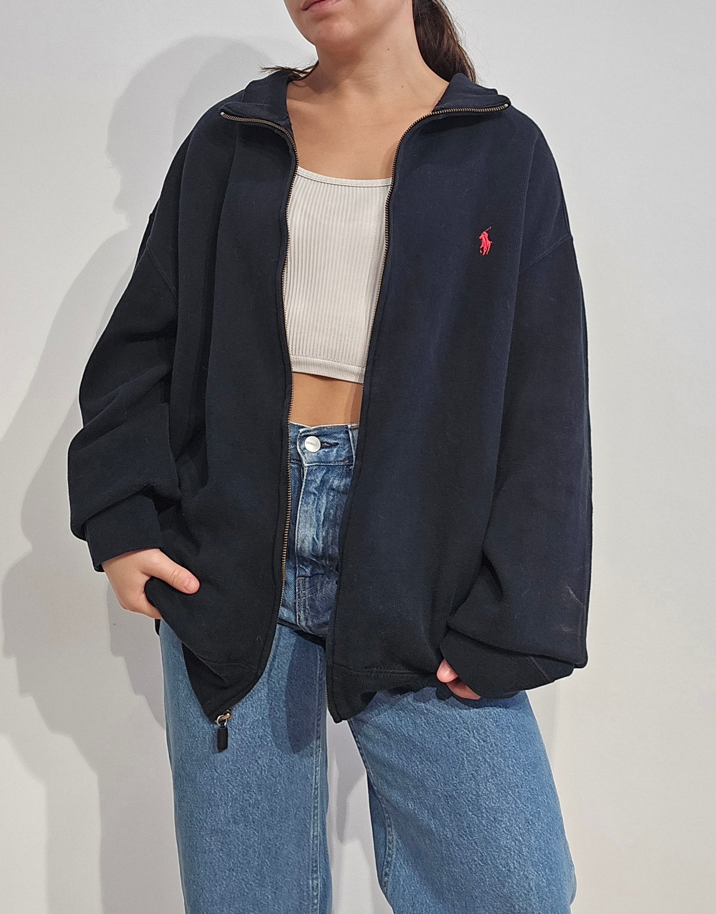 Veste en coton noir - XL