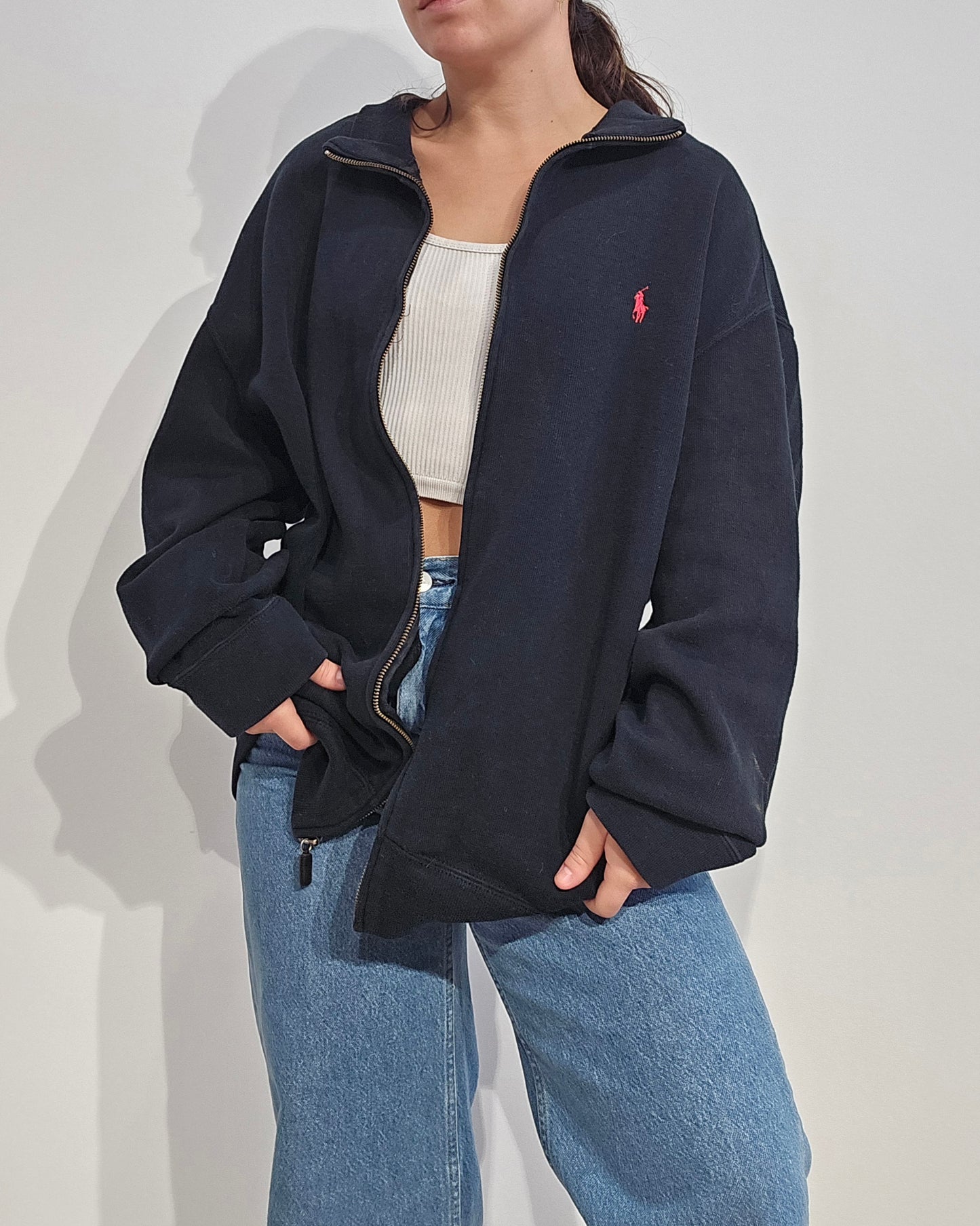 Veste en coton noir - XL