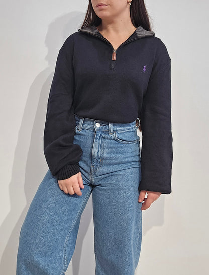 Pull camionneur en maille noir - XL
