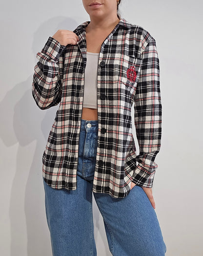 Chemise à carreaux en coton - S