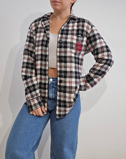 Chemise à carreaux en coton - S