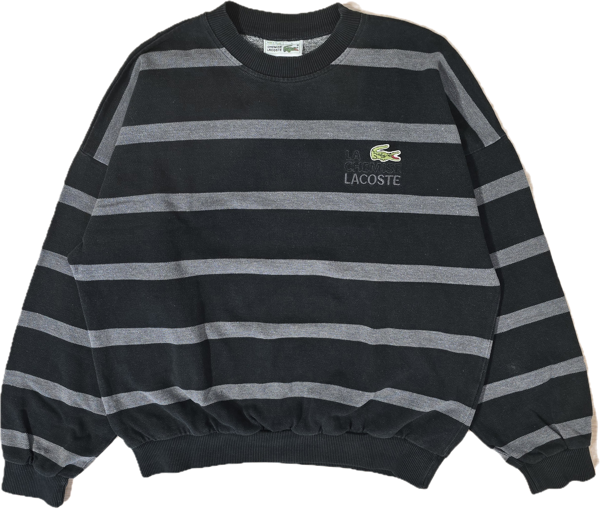 Sweat à rayures collection "La chemise Lacoste" - XL