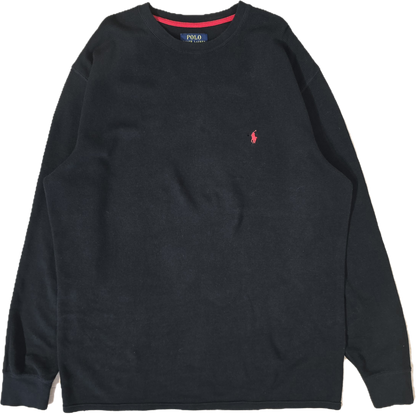 Pull léger en coton noir - XXL
