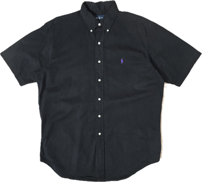 Chemise classic fit en coton noir - XL