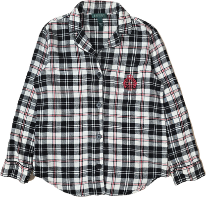 Chemise à carreaux en coton - S
