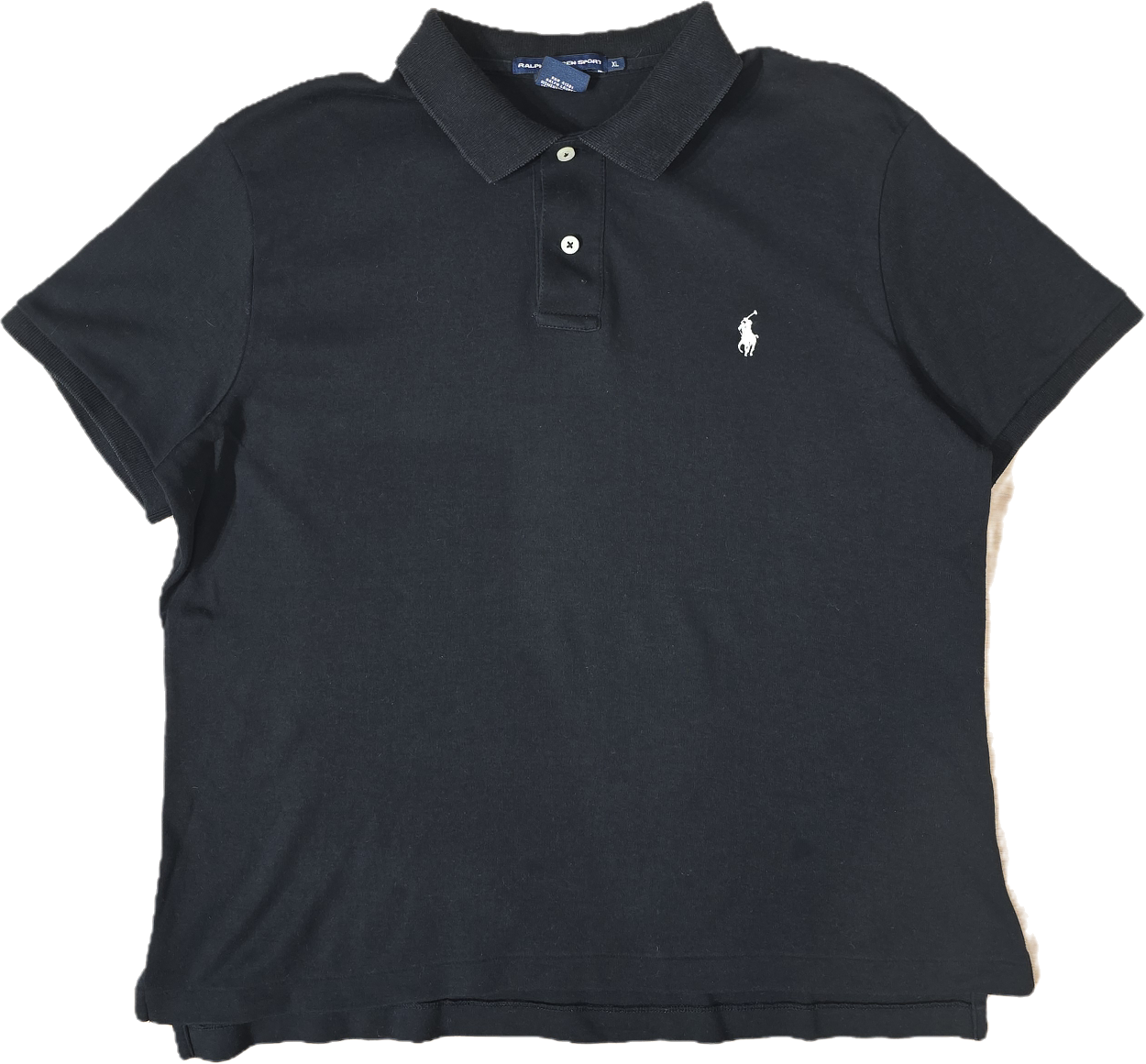 Polo classic fit en coton noir - L/XL