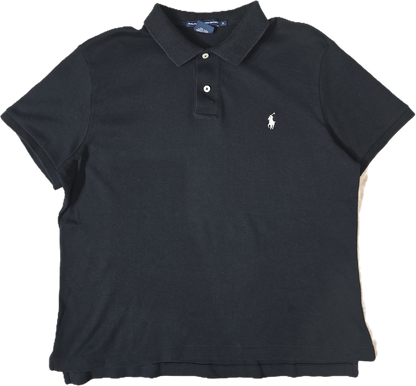 Polo classic fit en coton noir - L/XL