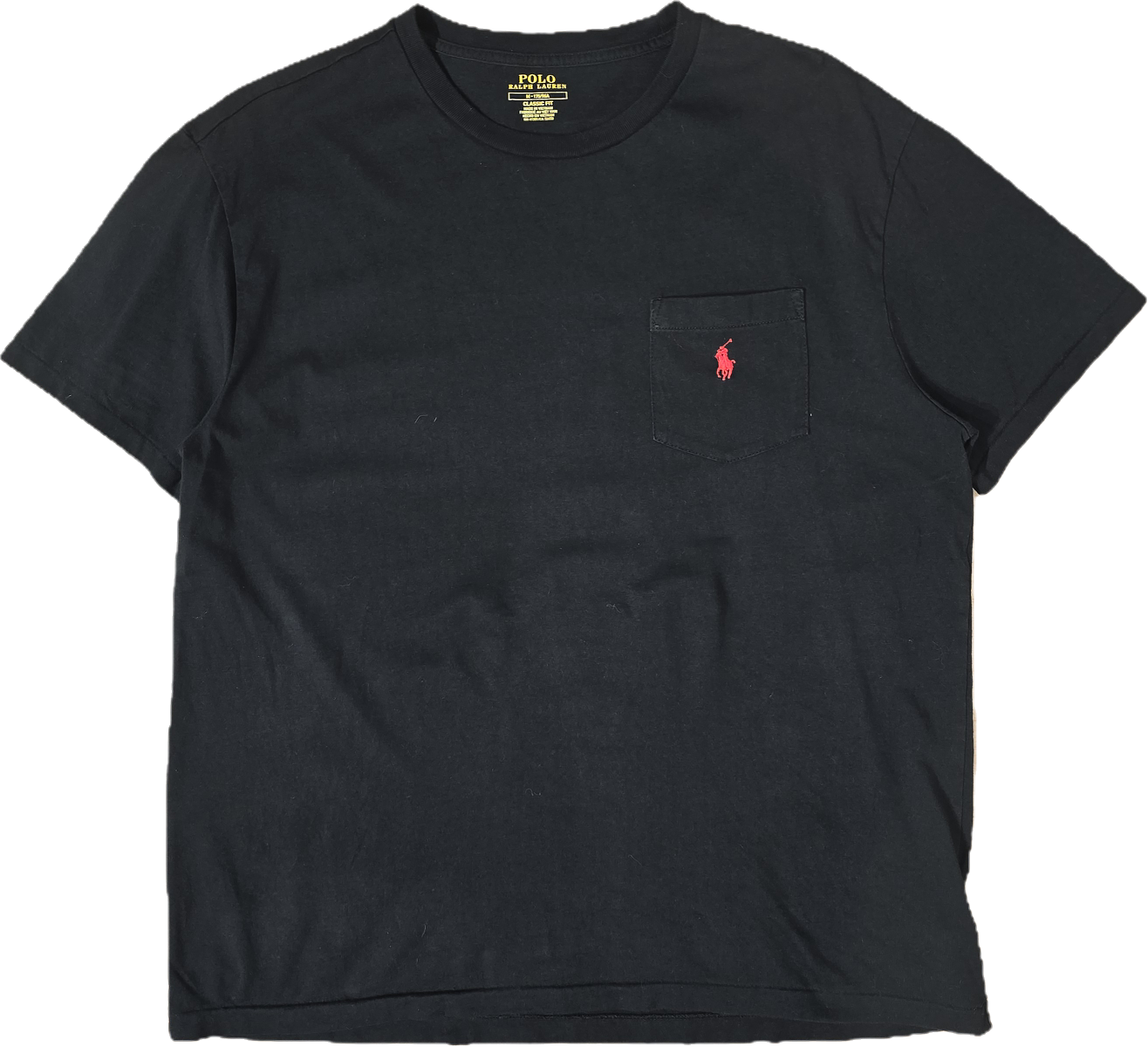 Tee-shirt classic fit en coton noir - M/L