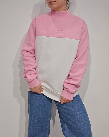 Pull blanc et rose collection Live ! - M