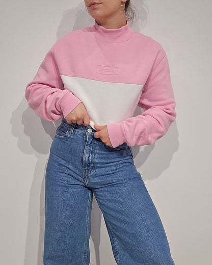 Pull blanc et rose collection Live ! - M