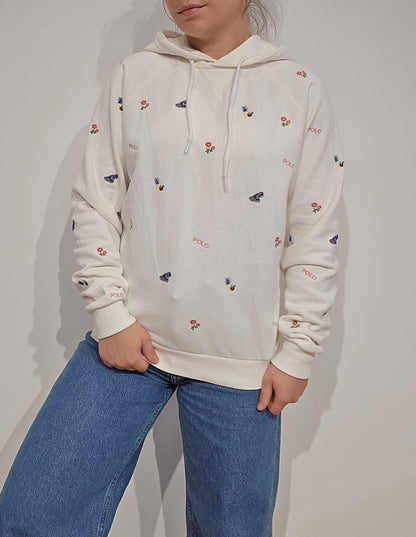 Sweat à capuche à motifs brodés - S