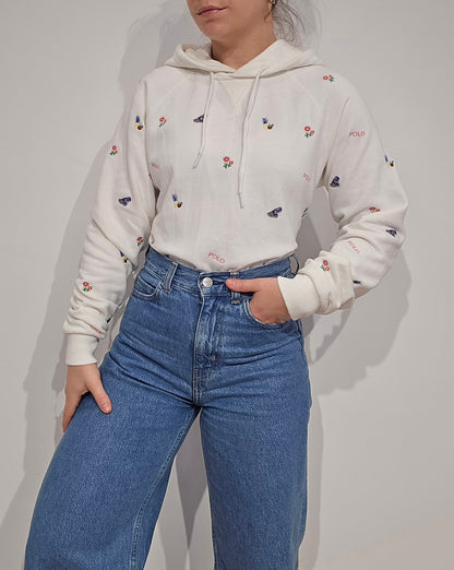 Sweat à capuche à motifs brodés - S