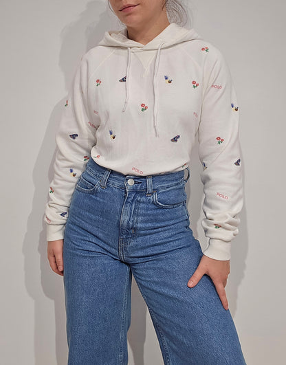 Sweat à capuche à motifs brodés - S