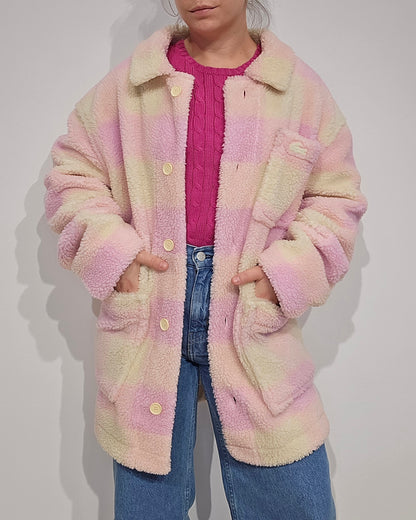 Manteau en moumoute rose collection Live - L unisexe