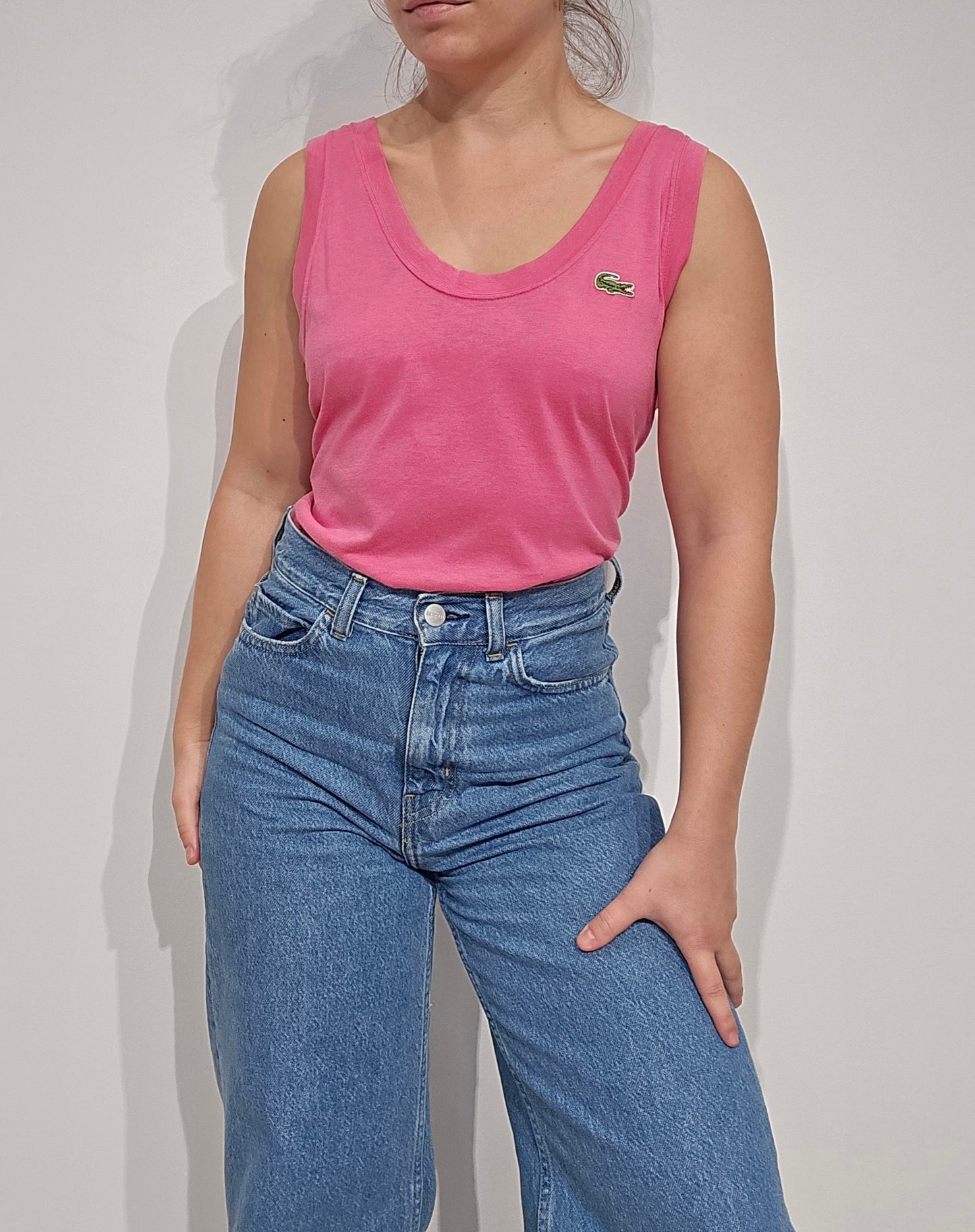 Débardeur rose des années 80' - M/L