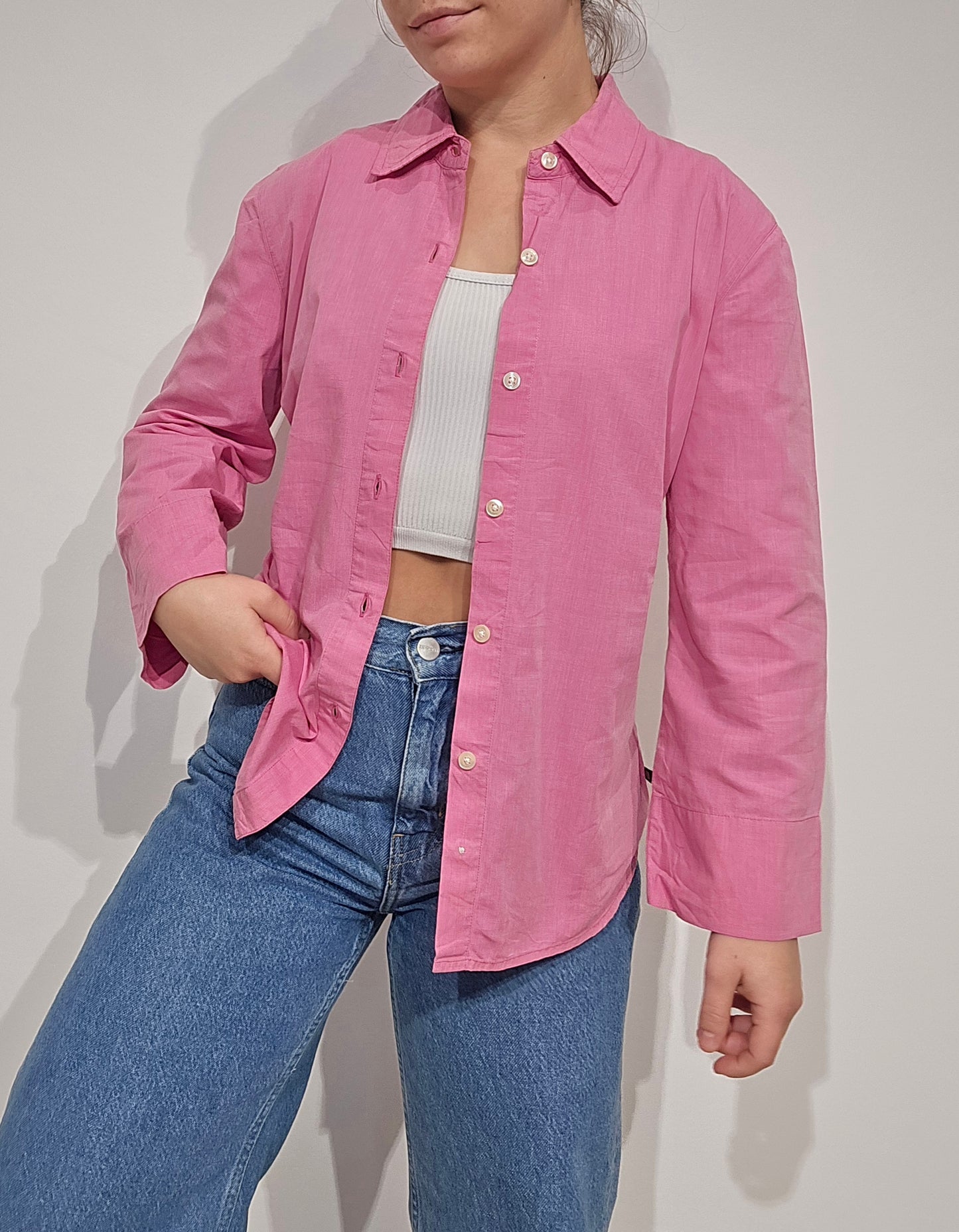 Chemise rose vintage - S