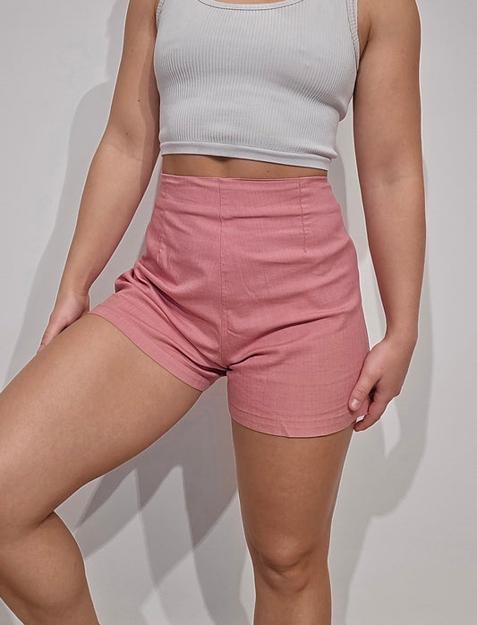 Short taille haute saumon Lacoste - S
