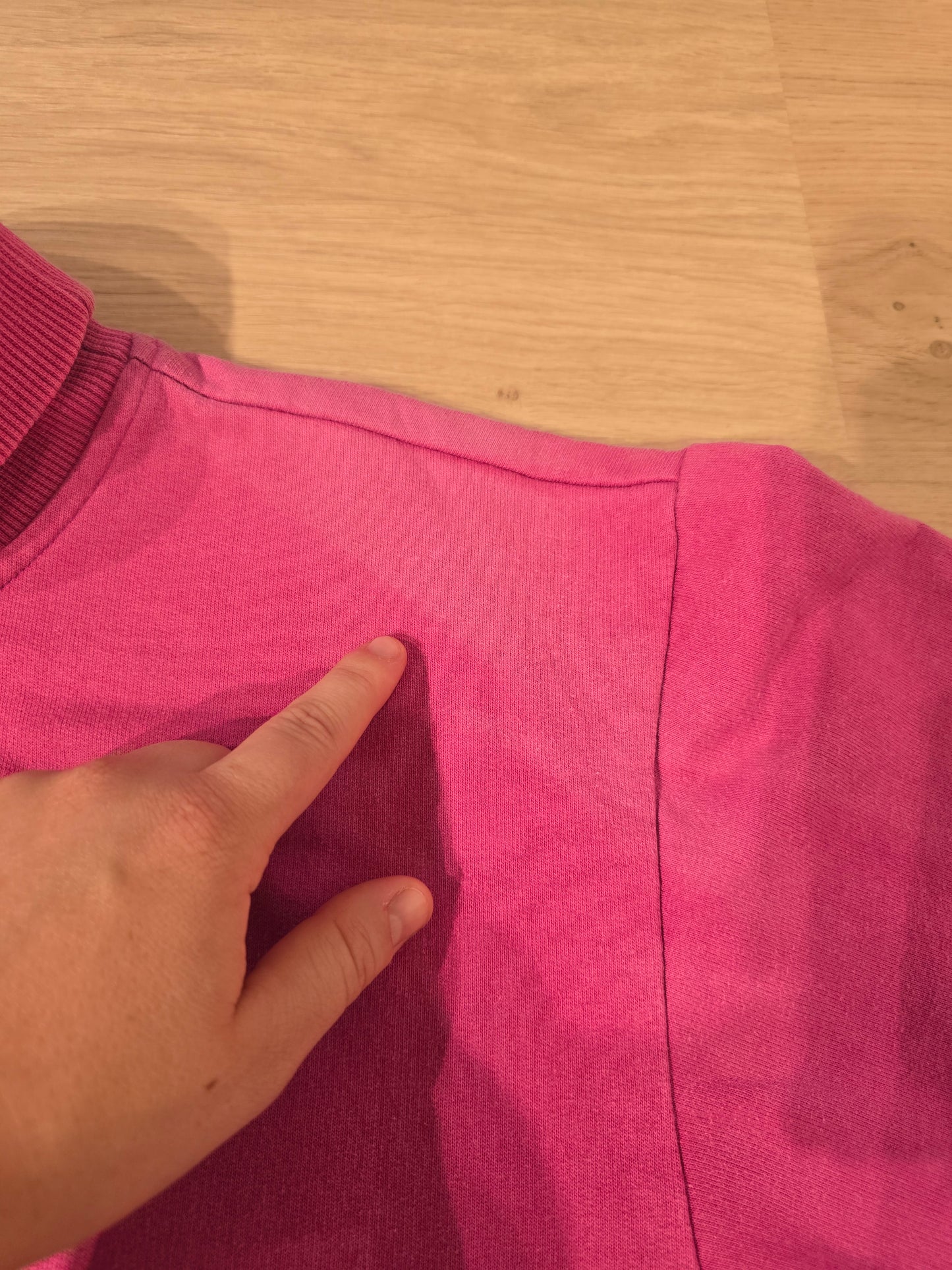 Pull col roulé rose brodé des années 80' collection ski - XS/S