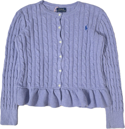 Cardigan en maille torsadée lila - XS